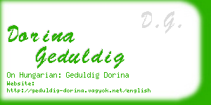 dorina geduldig business card